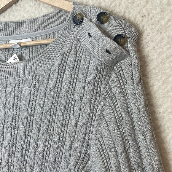 NWT Charter Club Womens Silver Tinsel Longsleeve Stretch Sweater Top XXL PLUS - Picture 2 of 6